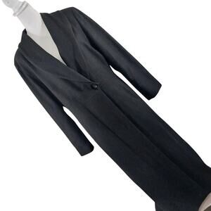 HARVE BENARD! FULL LENGTH BLACK FINE WOOL, SOPHISTICATED DRESS COAT! SZ L